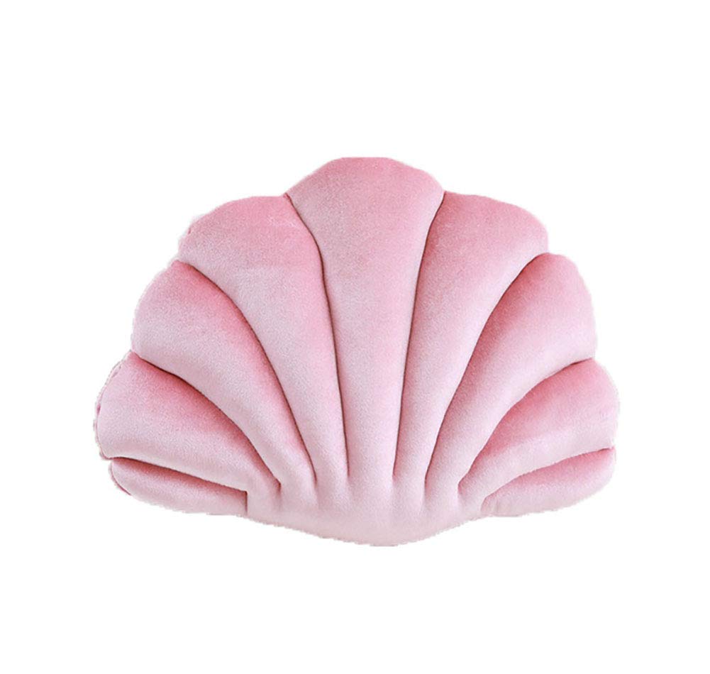 Soft Velvet Seashell Throw Pillows for Bed, Couch & Home Office - Decorative Cotton Pillow Covers for Living Room, Sofa & Dorm Decor