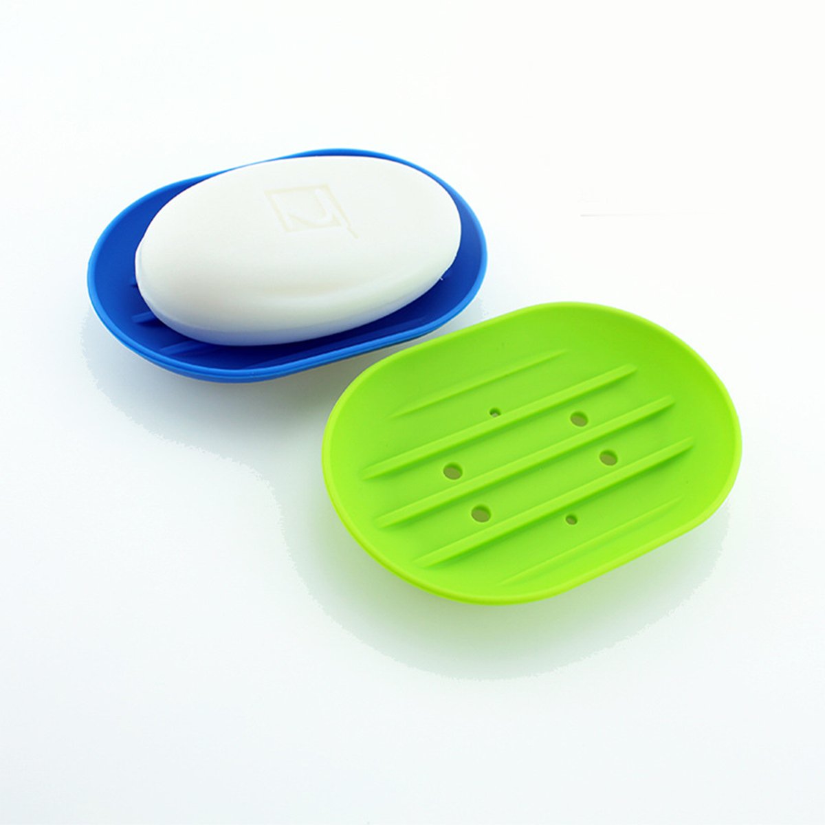 Cabilock 3-Pack Silicone Soap Dish Holder - Non-Slip Bathroom & Shower Soap Tray - Durable, Easy to Clean Soap Saver for Sink, Kitchen, and Travel