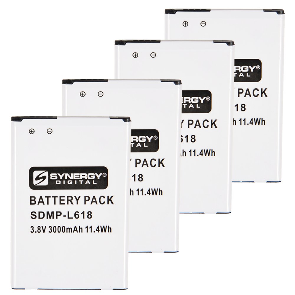 LG LS991 Cell Phone Battery Combo Pack - 4 x SDMP-L618 Replacement Batteries for LG Phones | Extended Power for Daily Use, Travel & Emergency Backup