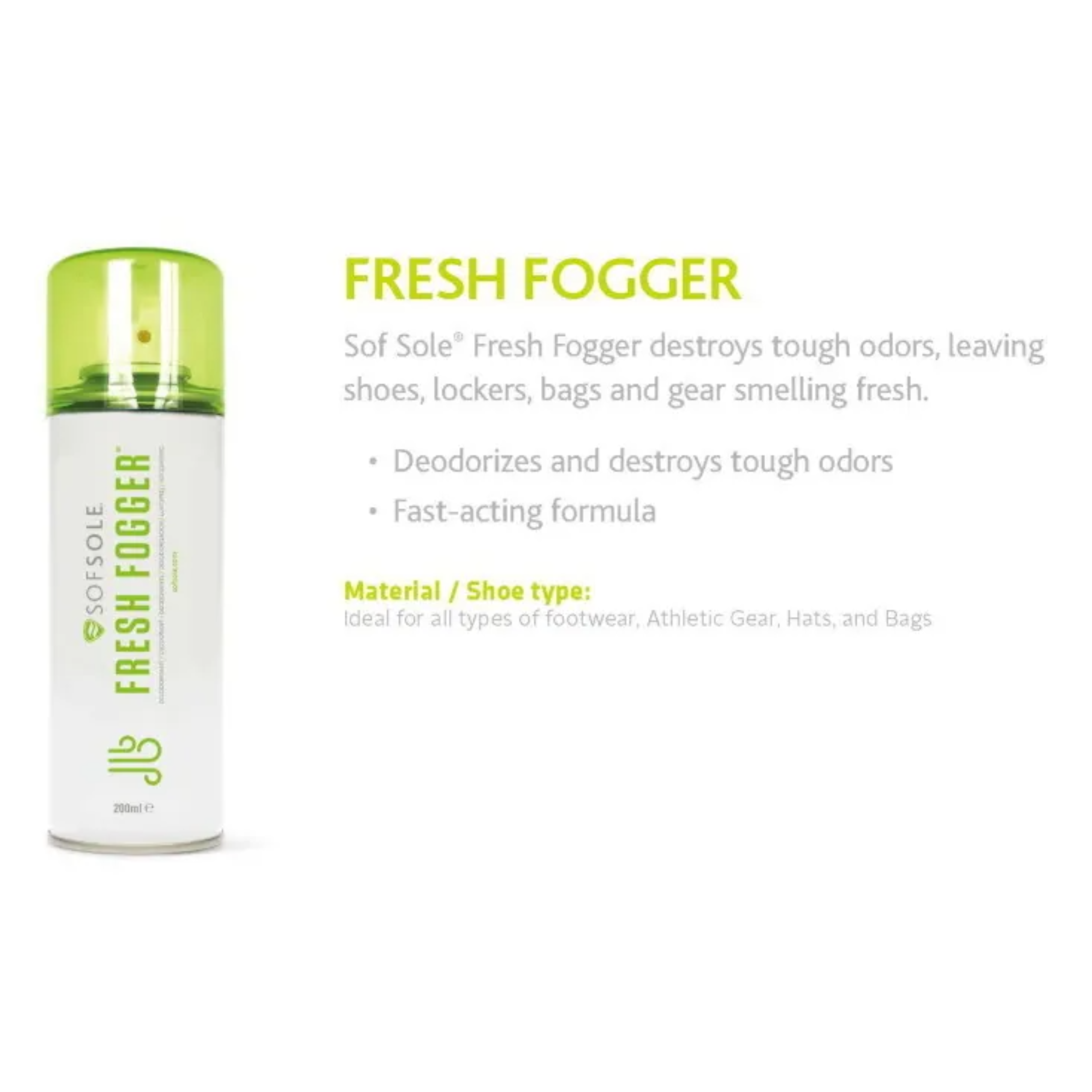 SOFSOLE Fresh Fogger 200ml - Odor Eliminator & Shoe Deodorizer Spray - Perfect for Sneakers, Gym Shoes & Footwear - Keep Shoes Fresh & Clean Daily