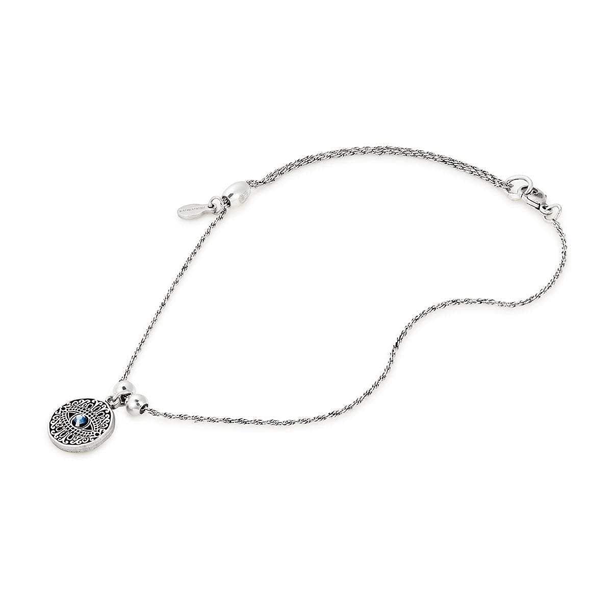 Alex and Ani Evil Eye Anklet for Women - Adjustable Beaded Ankle Bracelet with Protection Charm - Perfect for Beach, Yoga & Boho Fashion