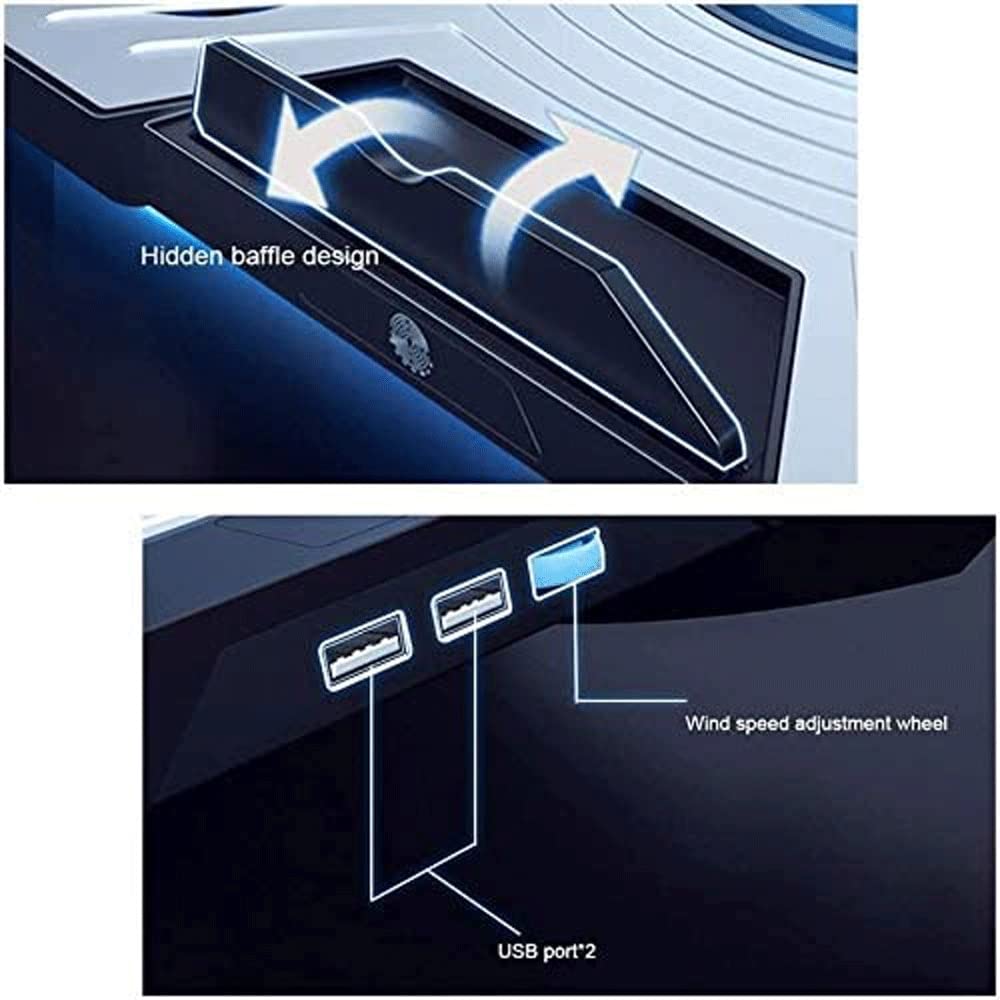 Best Laptop Cooling Pad with LED Lights - USB-Powered Quiet Cooling Fan for Gaming Laptops - Adjustable & Stable Laptop Stand - Perfect for Office Work, Gaming & Home Use