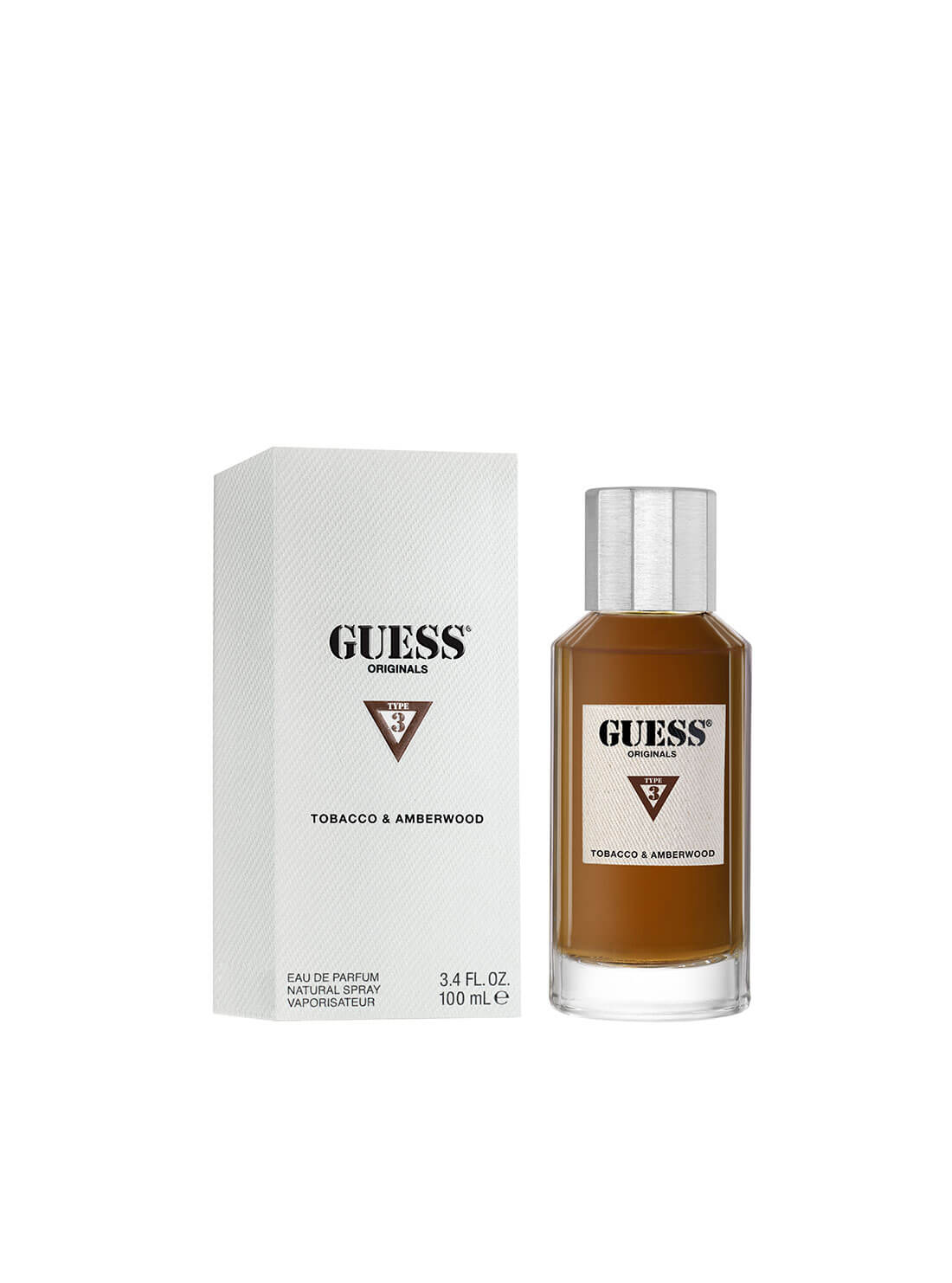 Guess Originals Type 3 Eau de Toilette Spray for Men - 3.4 oz/100ml Fresh Woody Scent - Perfect for Date Night & Special Occasions