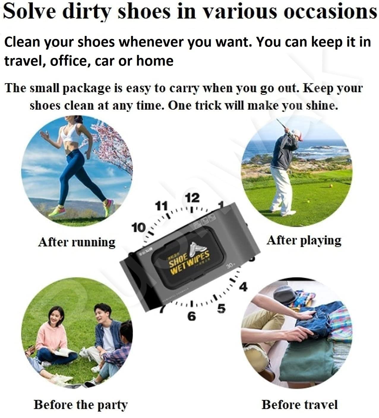 Rushwak Shoe Wipes (160 Count) - Instant Sneaker Cleaner Wipes for Quick Dirt & Stain Removal - Premium Shoe Cleaning Kit for Sneakers, Boots & Athletic Shoes - Perfect for Gym, Travel & Everyday Use