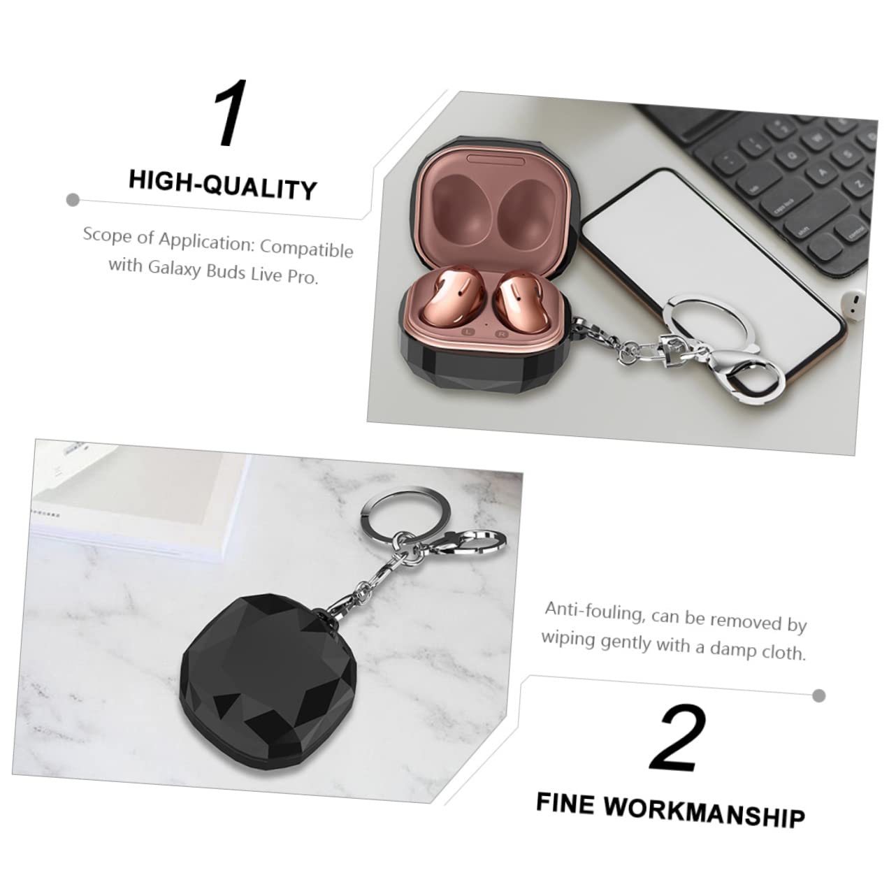 Angoily 1 Set Premium Earphone Case - Protective Storage Box for Earpieces, Computer Headsets & Accessories - Durable Travel Organizer for Office, Home & Commuting