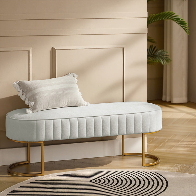 Damian Entryway Bench with Storage & Sturdy Metal Base - Modern Hallway Shoe Bench for Entryway, Living Room & Bedroom - Perfect for Organizing Shoes, Hats & Bags