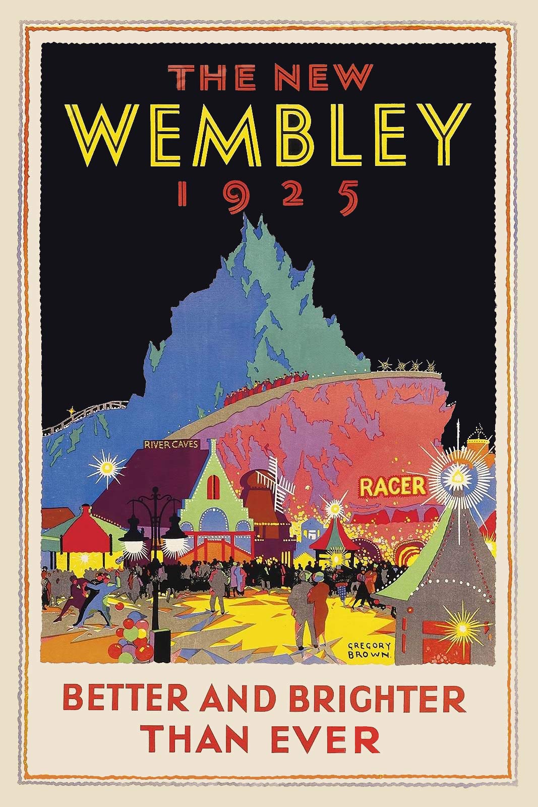 1925 Vintage Style London Wembley Travel Magnet - 5