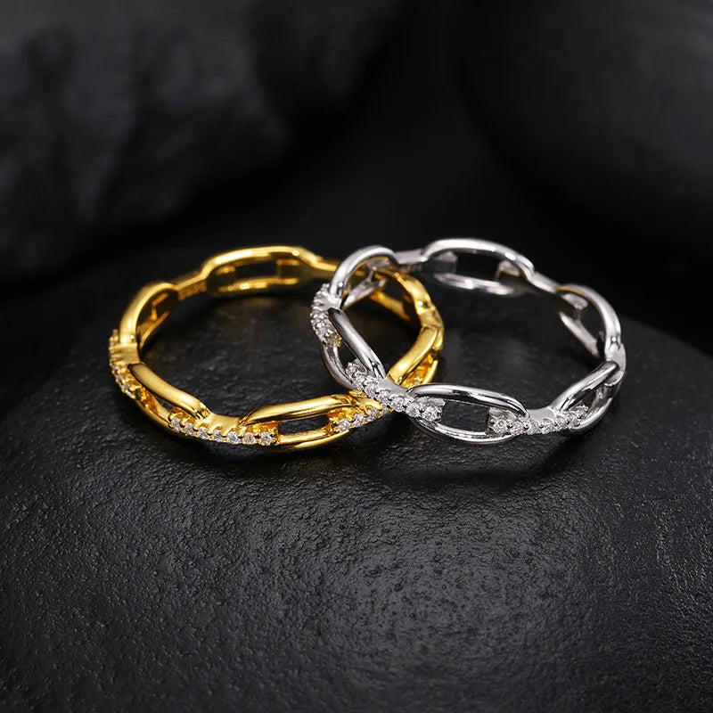 S925 Sterling Silver D Color Moissanite Eternity Wedding Band Ring for Women - Elegant Gold Tone Bridal Jewelry for Engagement, Anniversary & Special Occasions