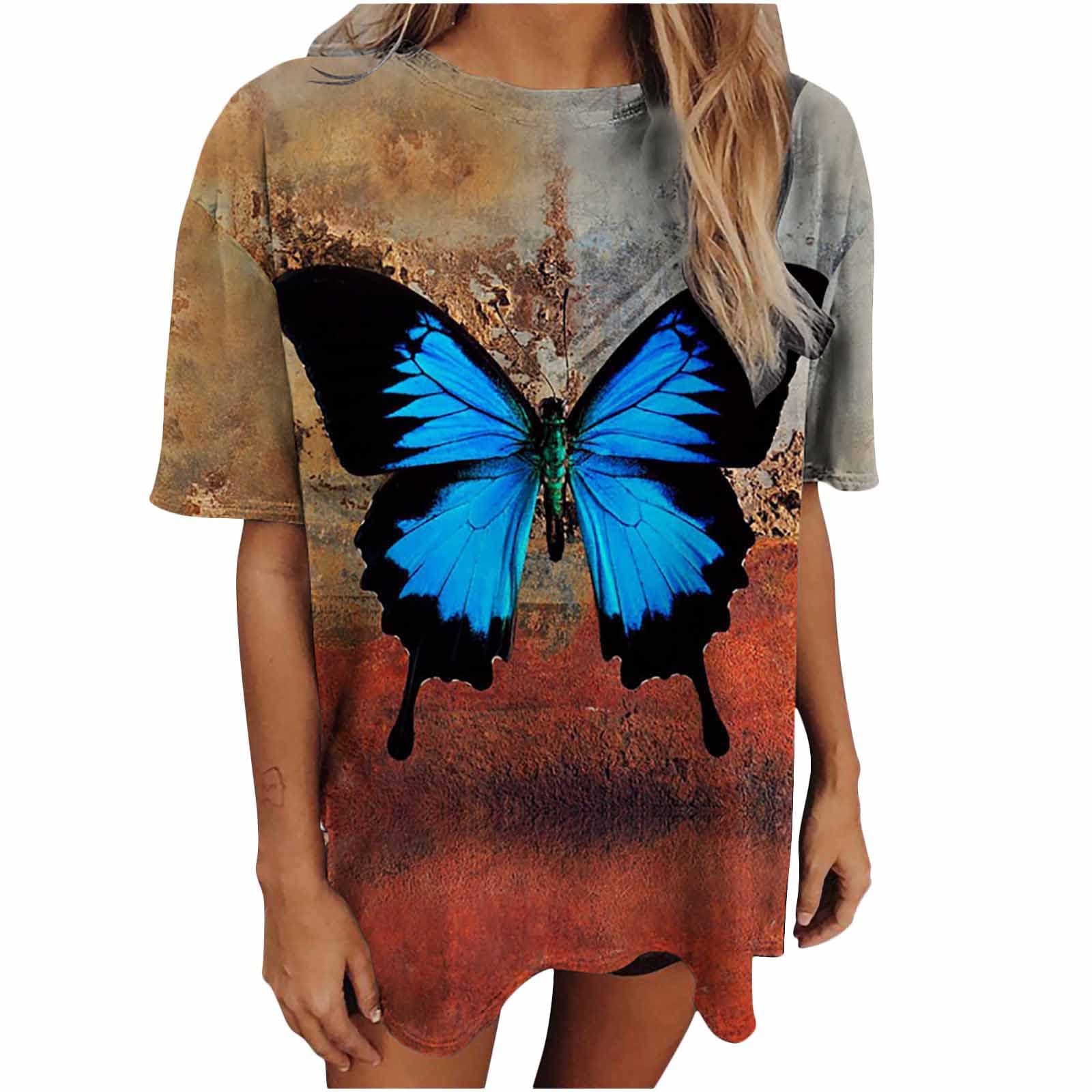 Women's Oversized Graphic Printed Short Sleeve T-Shirt - Trendy Boyfriend Style Tunic Top for Casual Wear | Perfect for Summer Outfits, Beach Days & Lounge Wear