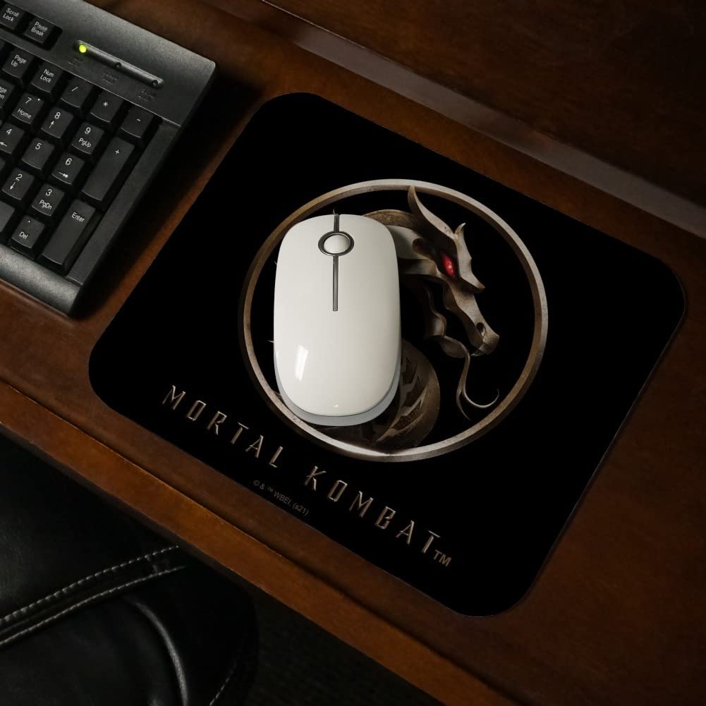 Mortal Kombat Logo Gaming Mouse Pad - Non-Slip Thin Mousepad for PC, Laptop, Office & Gaming - Perfect for Esports, Work & Home Use