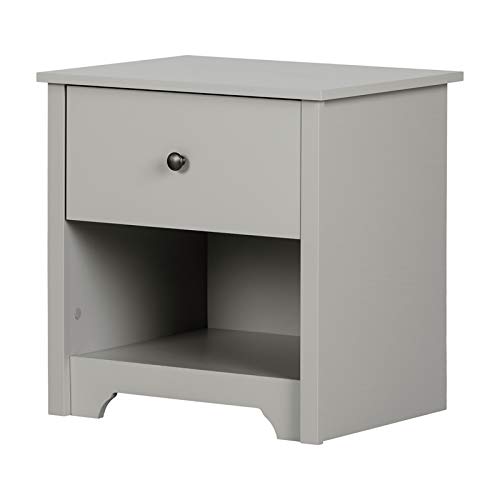 South Shore Vito 1-Drawer Nightstand - Modern Bedside Table with Storage for Bedroom, Living Room & Office - Compact Nightstand with Easy Assembly & Durable Finish