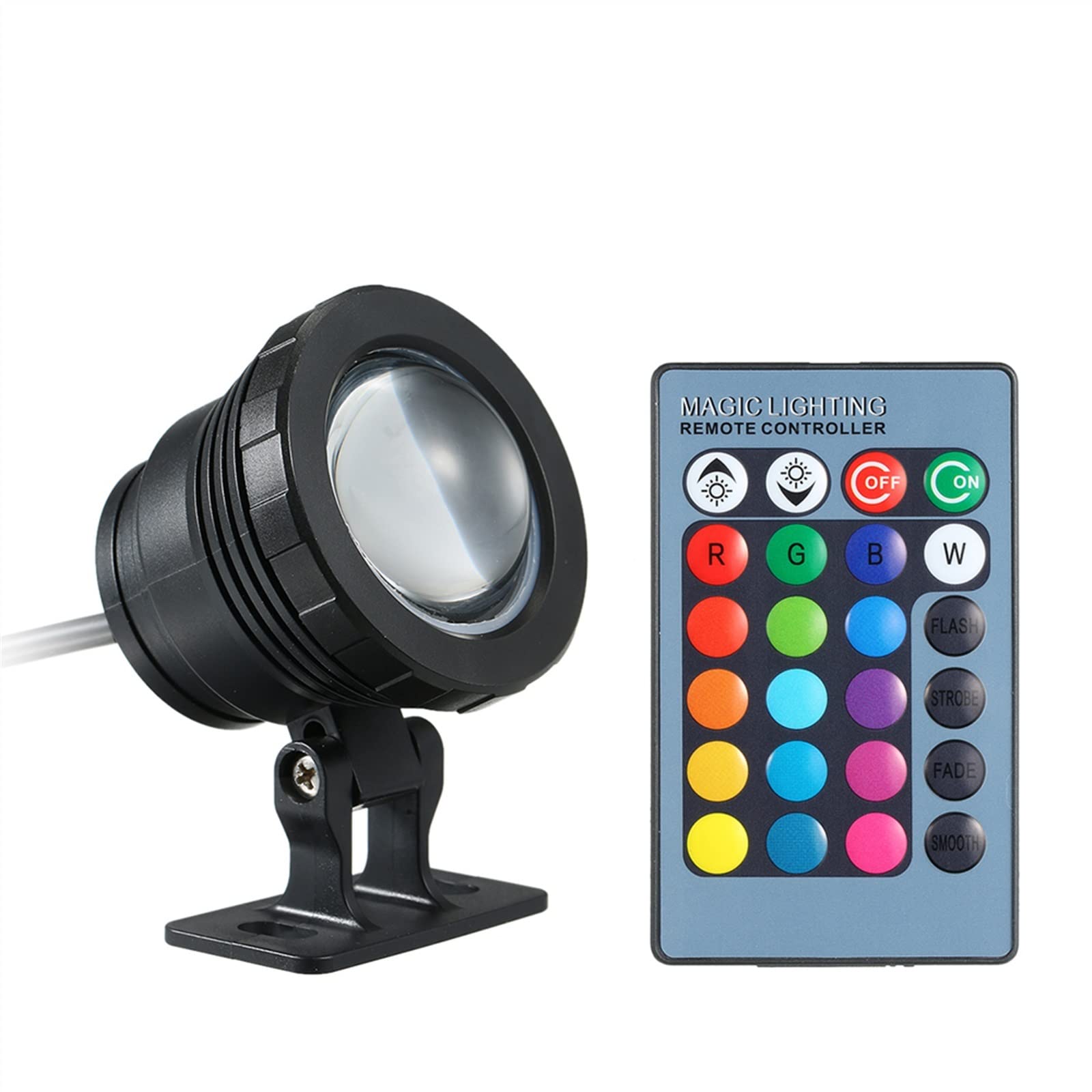 10W RGB Underwater Pond Lights - Submersible LED Pool Lights with Remote Control, 16 Colors & 4 Lighting Effects, IP65 Waterproof for Ponds, Fountains, and Swimming Pools - Perfect for Outdoor Landscape Lighting and Nighttime Ambiance