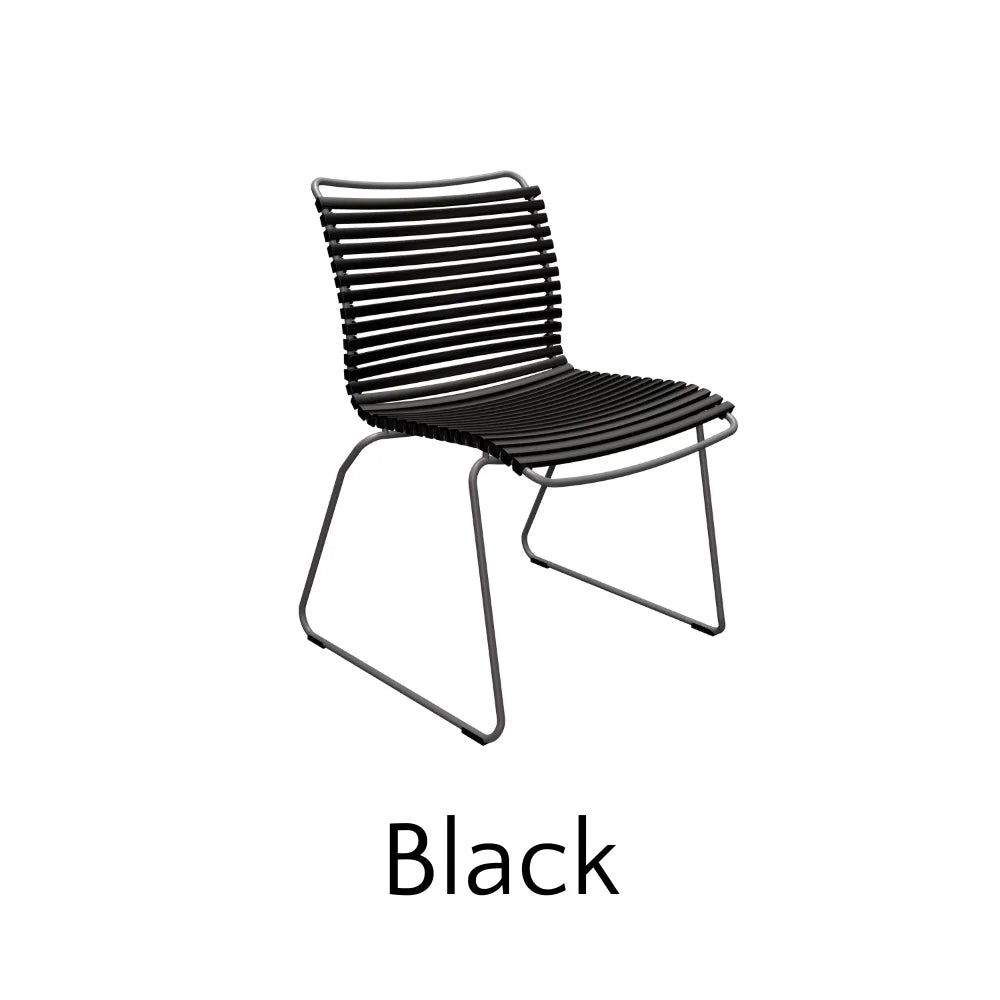 CLICK Outdoor Dining Chair - Armless Patio Chair for Backyard, Garden, Poolside & Restaurant - Weather-Resistant & Durable for Outdoor Use