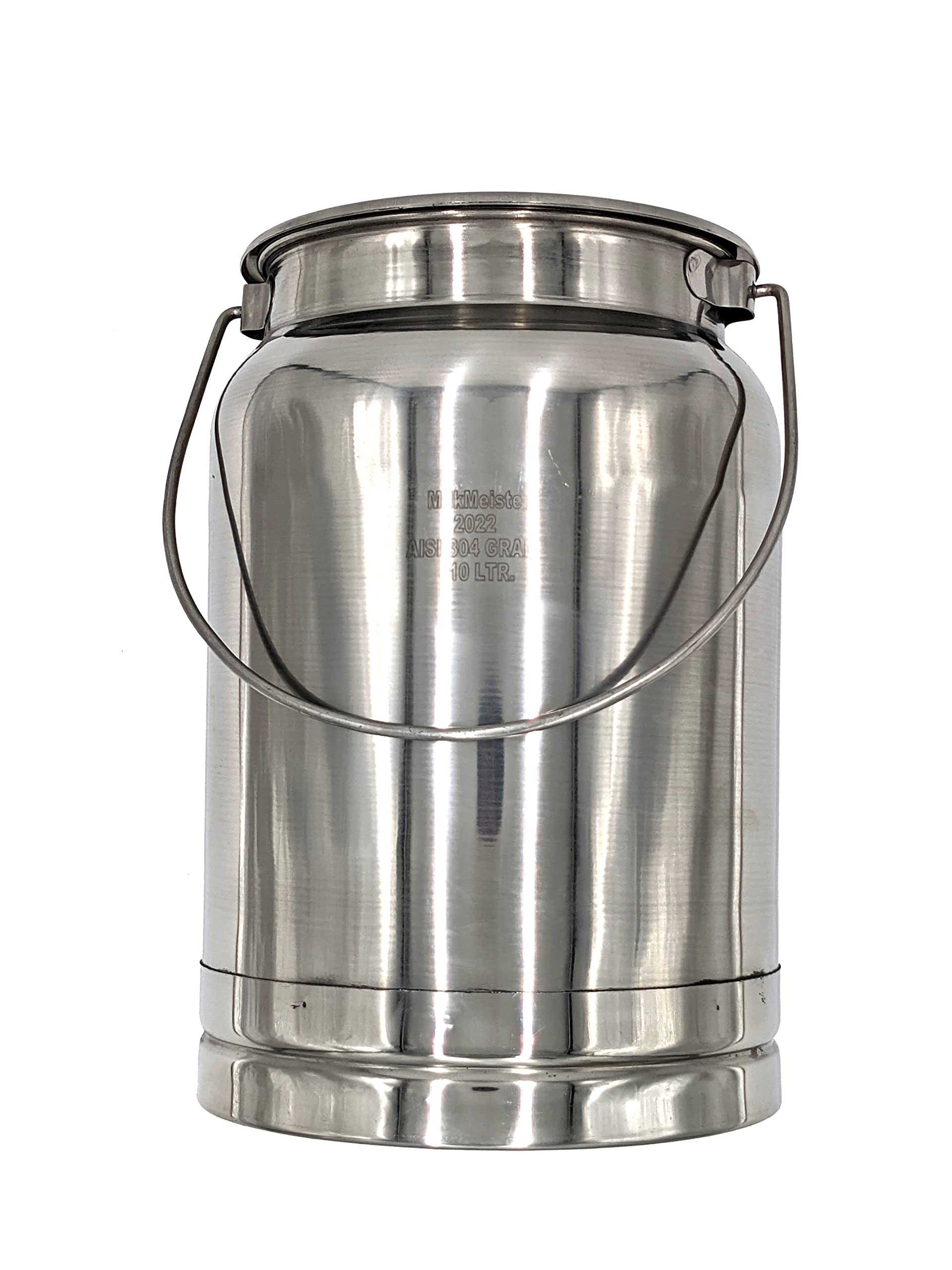 Premium 10L Stainless Steel Milk Can Tote - Airtight Food-Grade Container for Milk, Juice & Beverages | Ideal for Farm, Restaurant, Catering & Home Kitchen Use
