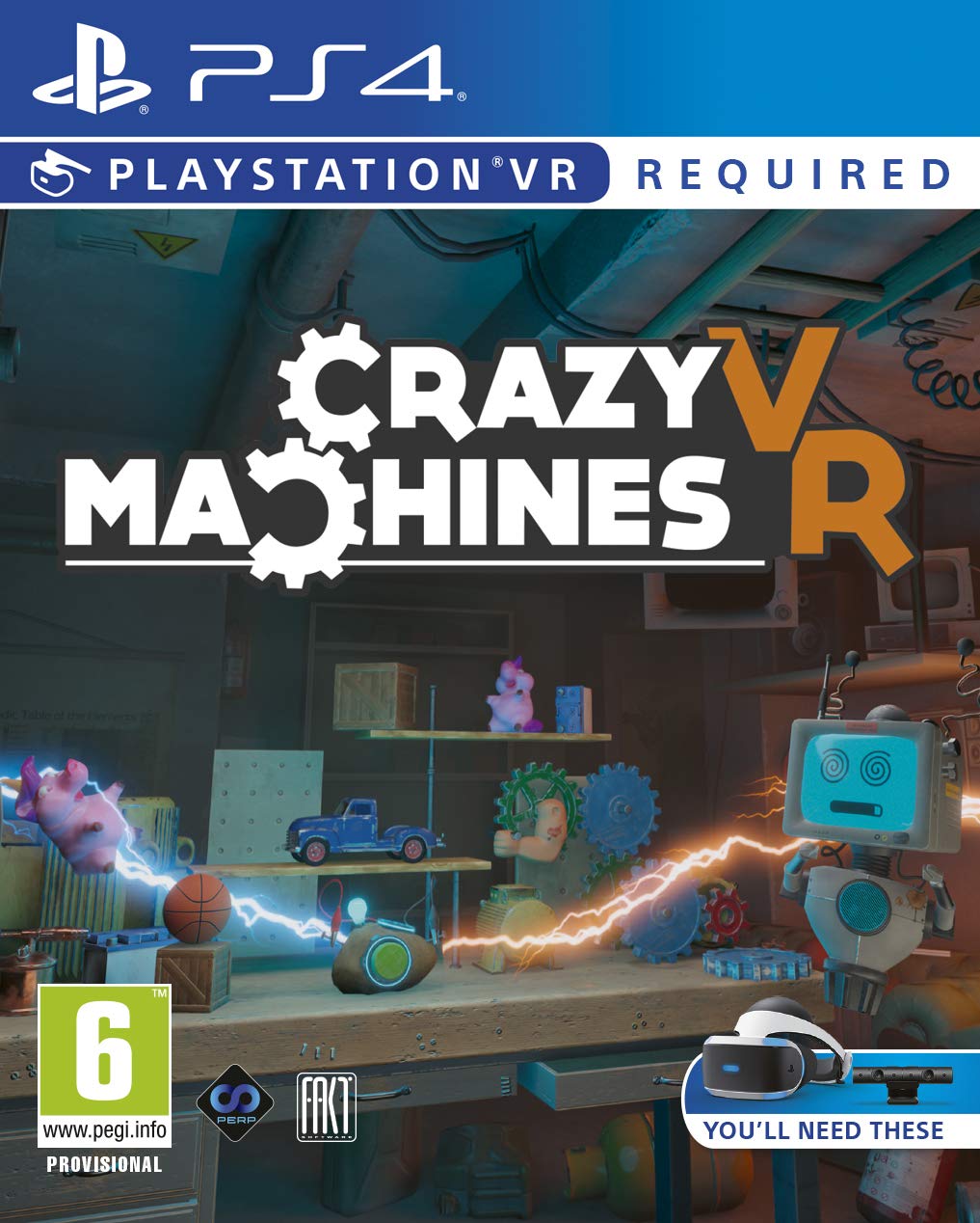 Crazy Machines VR Game for PS4 - Fun Physics Puzzle Challenges | Perfect for Family Game Nights & VR Enthusiasts