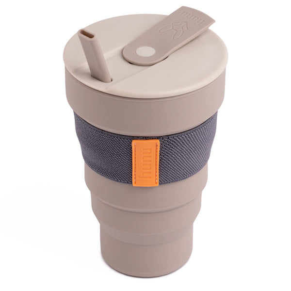 HUNU Collapsible Travel Cup - Portable Reusable Silicone Drinking Cup for Camping, Hiking & Outdoor Adventures | BPA-Free, Leak-Proof, Lightweight & Space-Saving
