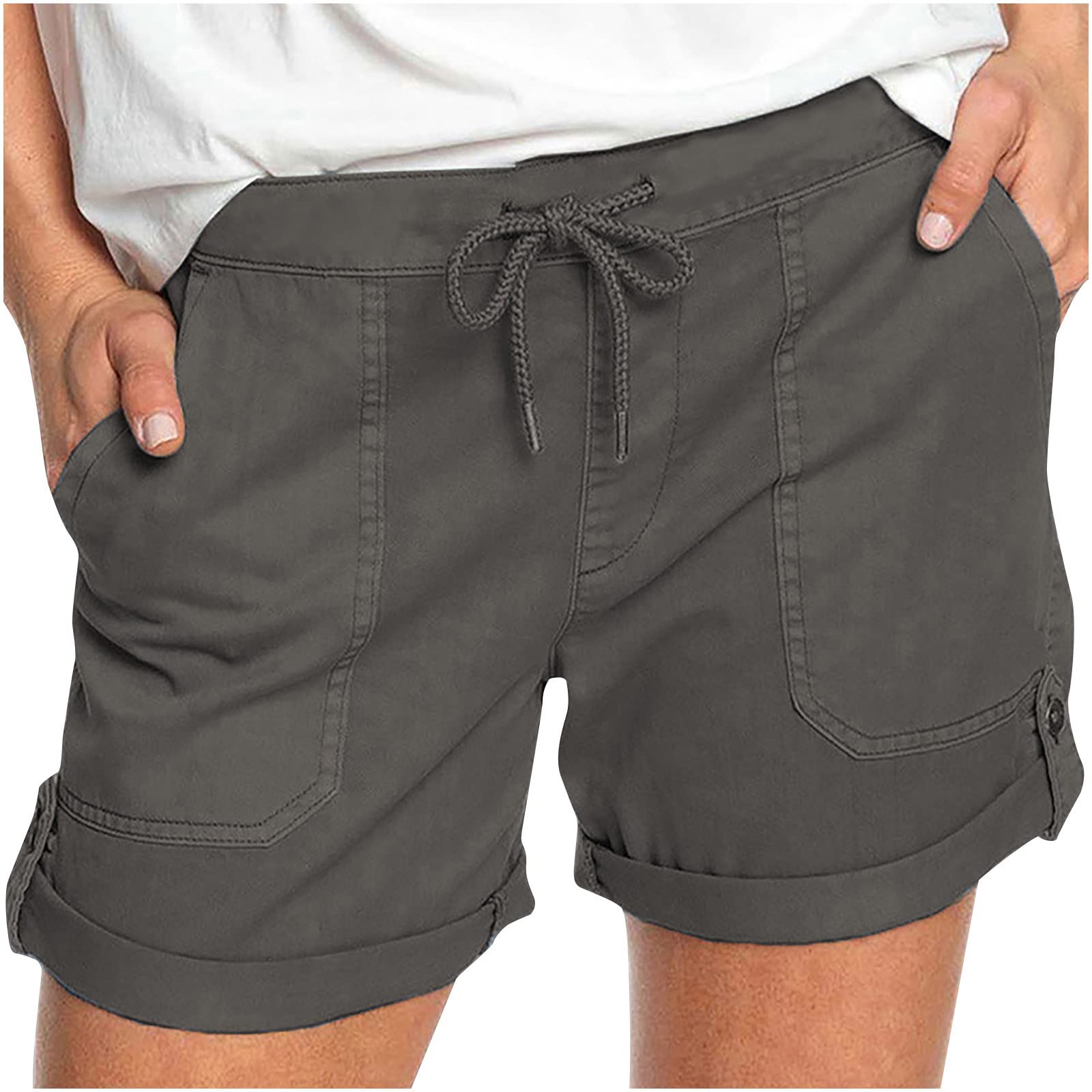 DASAYO Women's Casual Summer Shorts - Loose Fit with Pockets for Beach & Travel