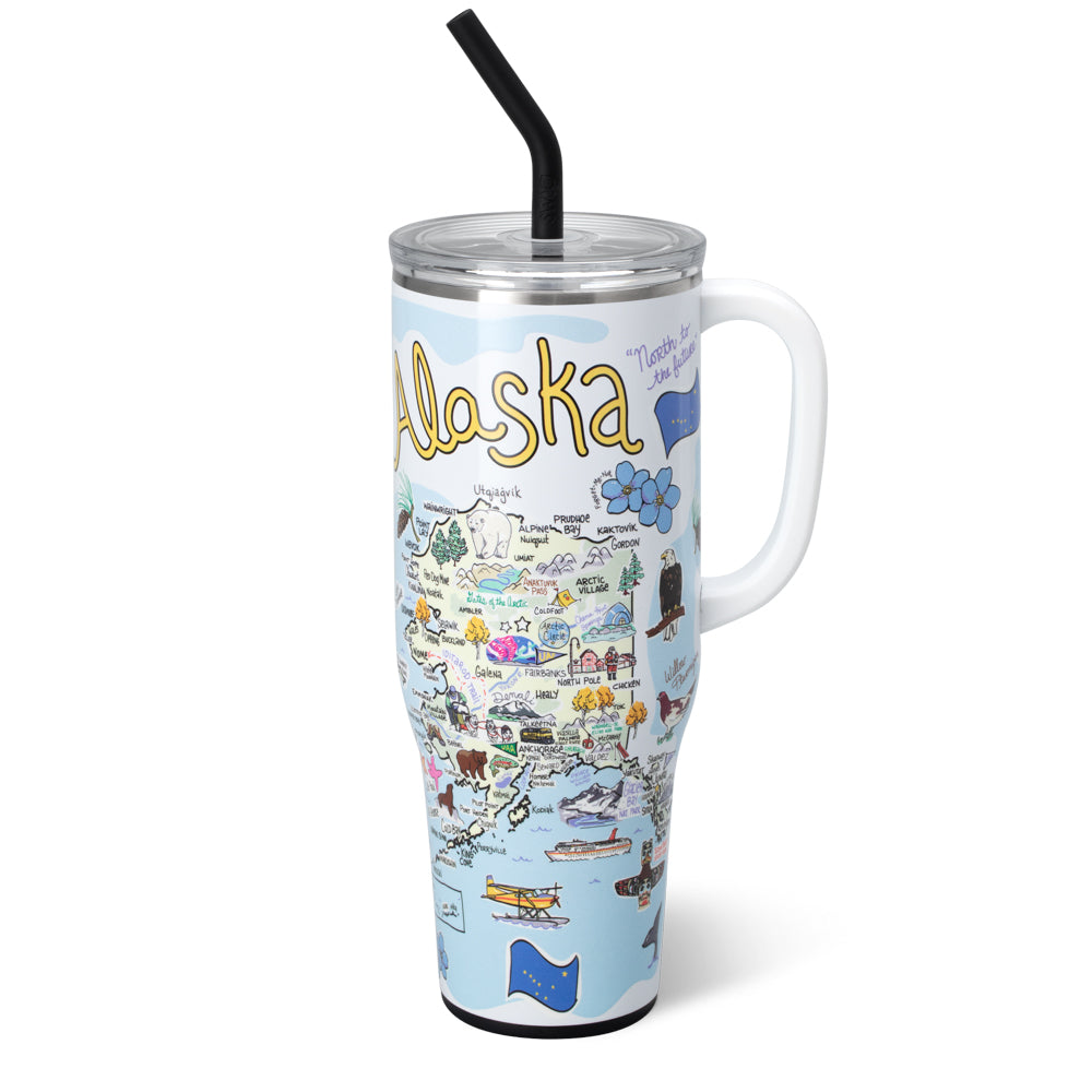 40oz Alaska Mega Mug - Large Insulated Tumbler for Coffee, Tea & Cold Drinks - Perfect for Travel, Camping & Outdoor Adventures