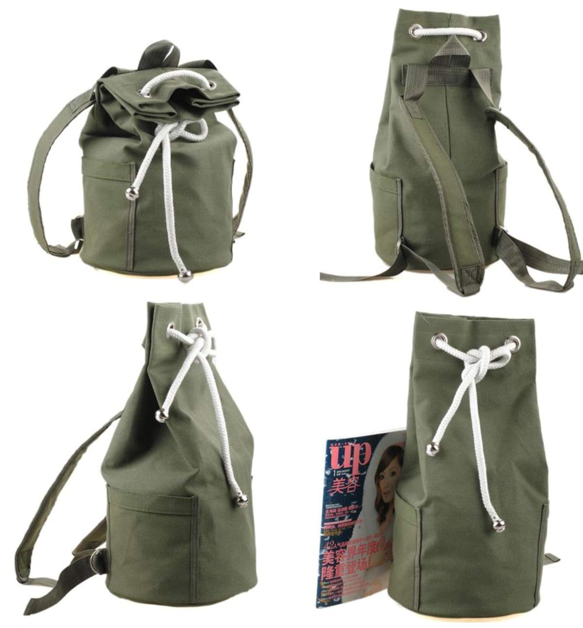 Lightweight Drawstring Sports Backpack - Gym Sack Yoga Shoulder Bag for Men & Women - Perfect for Workouts, Soccer, Basketball & Beach - Green