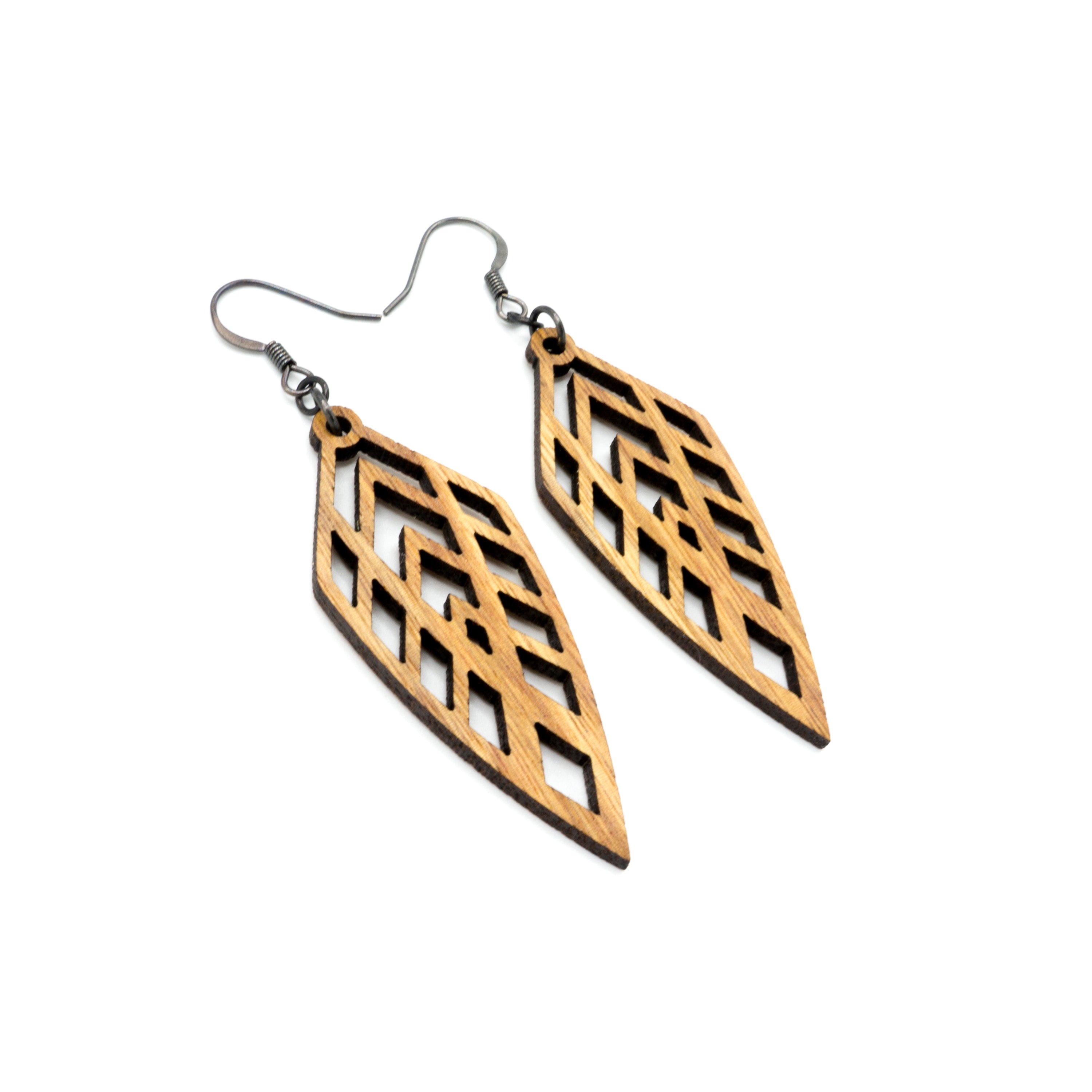 Arrowhead 02 [S] Canarywood Wooden Earrings - Handcrafted Boho Chic Dangle Earrings for Women | Perfect for Festivals, Weddings & Everyday Wear
