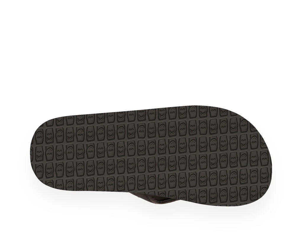 Sanuk Men's Beer Cozy 2 Comfortable Sandals - Dark Brown | Breathable Yoga Mat Footbed | Perfect for Beach, Pool & Summer Outdoor Activities
