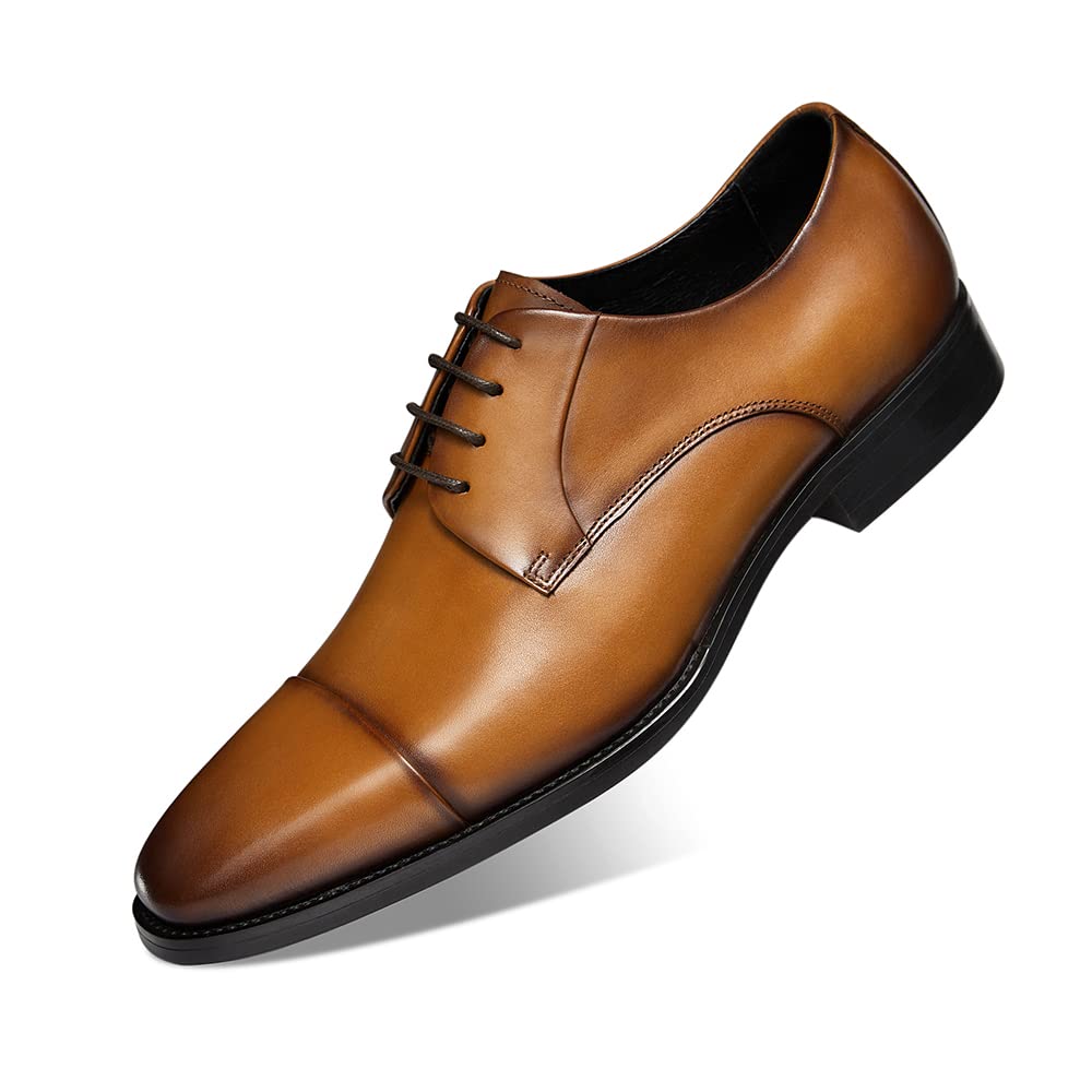 GIFENNSE Men's Genuine Leather Oxford Dress Shoes - Classic Formal Business Shoes for Men | Perfect for Weddings, Office & Special Occasions