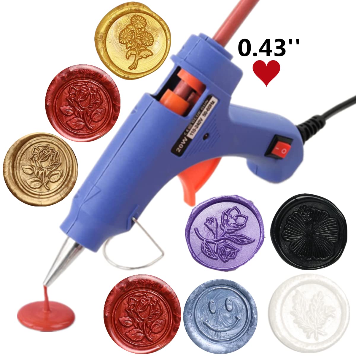 ONWISE 20pcs Wine Red Wax Seal Sticks for 0.43