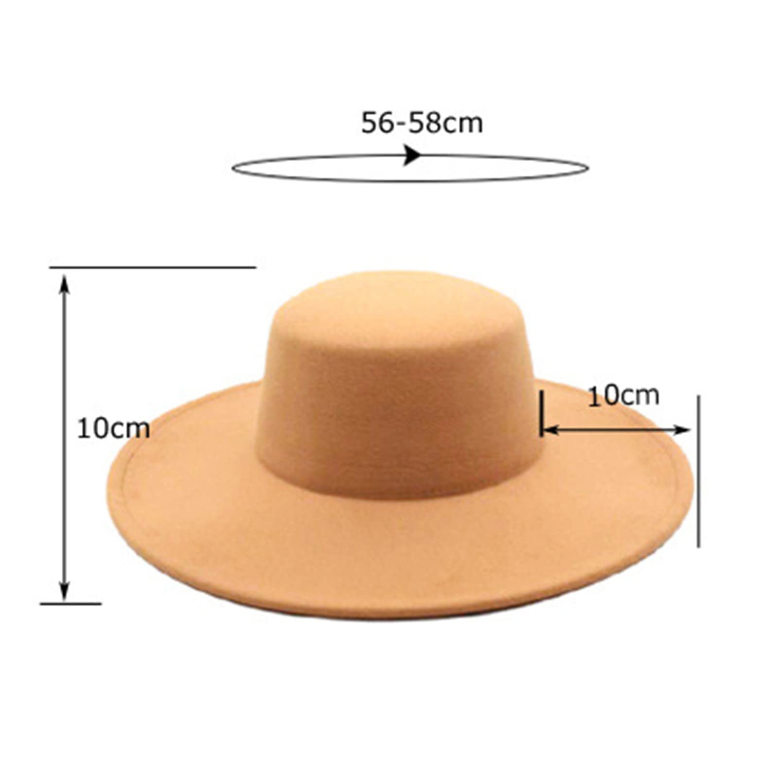 Stylish Wool Blend Fedora Hat for Women & Men - Classic Panama Style Bowler Cap with Flat Brim - Elegant Church Derby & Felt Pork Pie Hat - Perfect for Outdoor Events, Weddings & Fashion Accessories