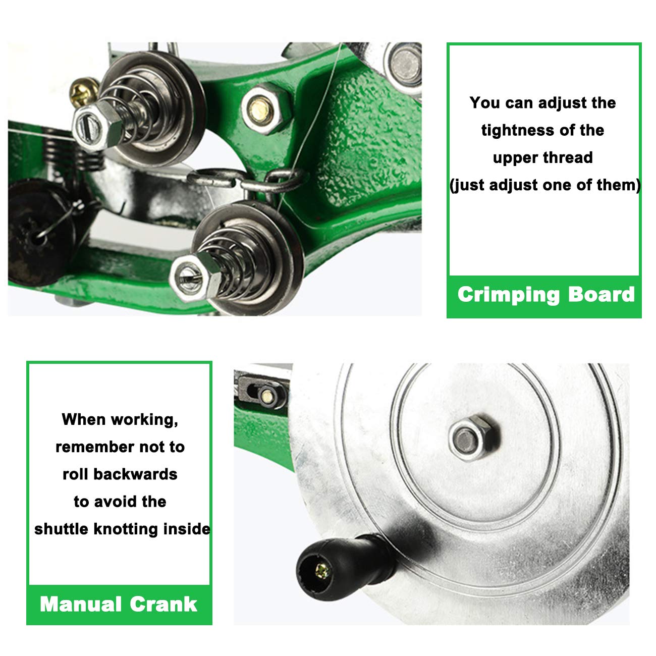 Heavy Duty Leather Sewing Machine - Manual Hand Cobbler Shoe Repair Stitcher with Dual Cotton Nylon Thread for Bags, Tents, Clothes, Quilts, Coats & Pants | Professional Leather Crafting, DIY Shoe Repair & Outdoor Gear Mending (Green)