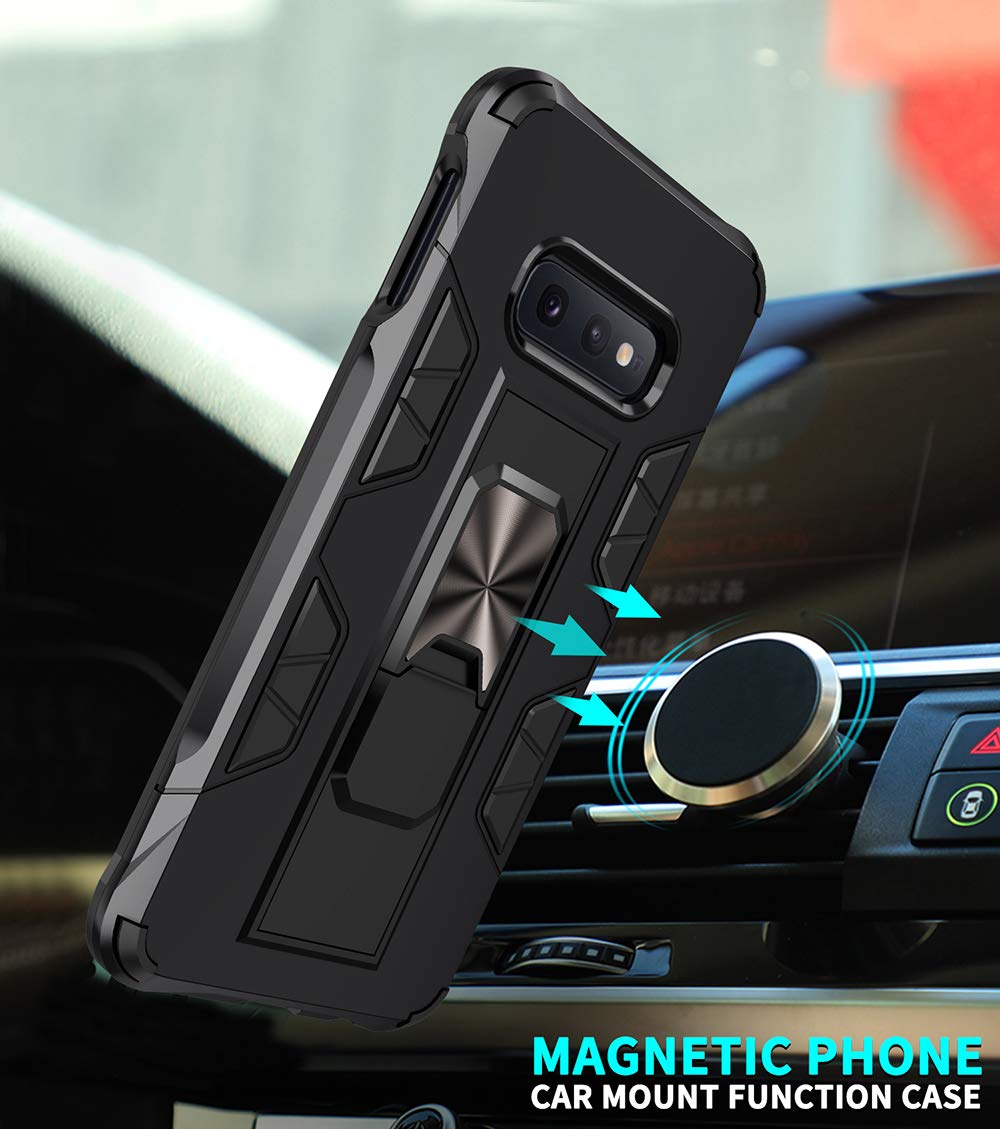 Samsung Galaxy Note 8 Case with Built-in Kickstand - Military Grade Shockproof Protective Cover, Heavy Duty Armor Phone Case with Stand Holder (Black) - Perfect for Outdoor Activities, Travel and Daily Protection