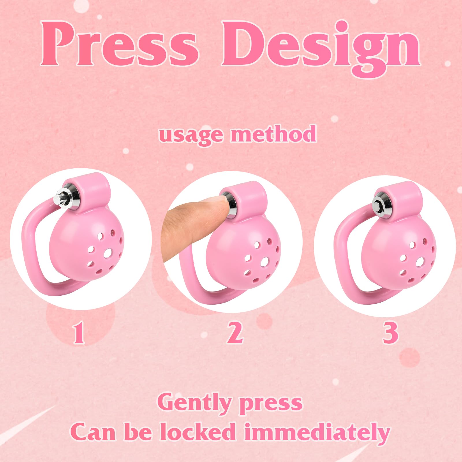 Premium Inverted Chastity Cage for Men - Beginner-Friendly Penis Cage with Lock, Bondage Sex Toy for Couples & BDSM Play - Perfect for Long-Term Wear, Erection Control, and Power Exchange Scenarios