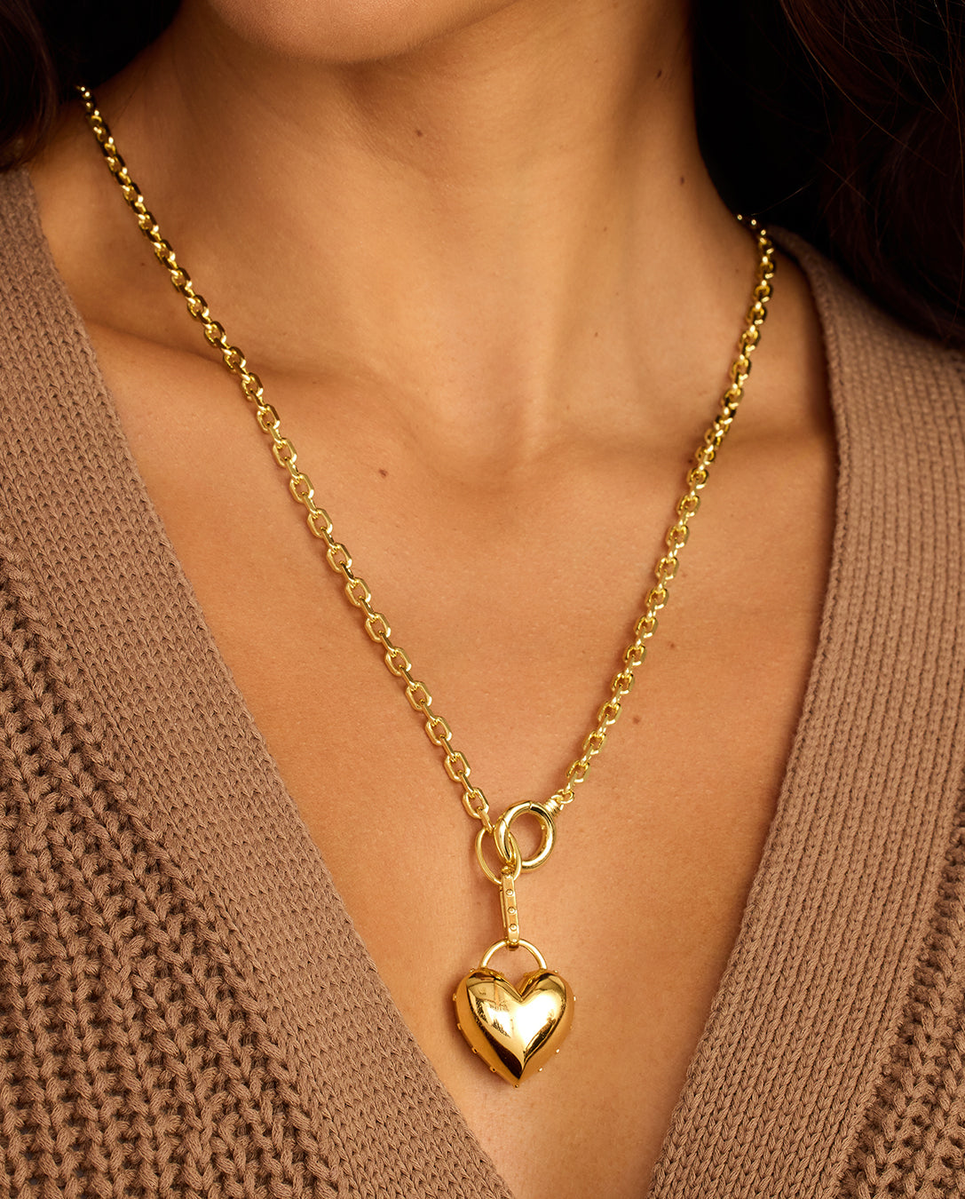 Asher Heart Necklace for Women - Sterling Silver Heart Pendant with 18