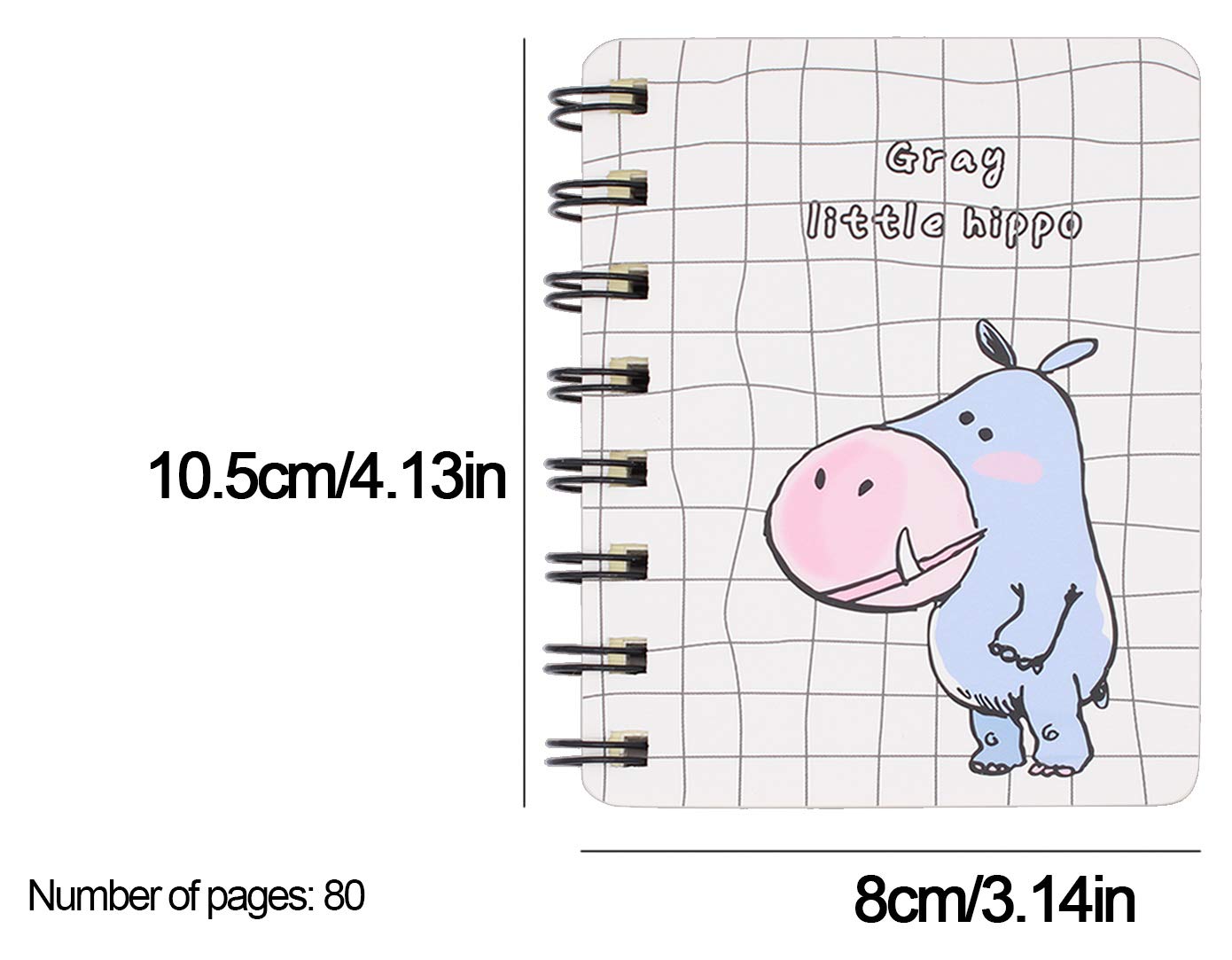 4-Pack Mini Spiral Notebooks for College - Small Wind Style Notepad, Perfect for Note-Taking, Journaling & Gift Giving