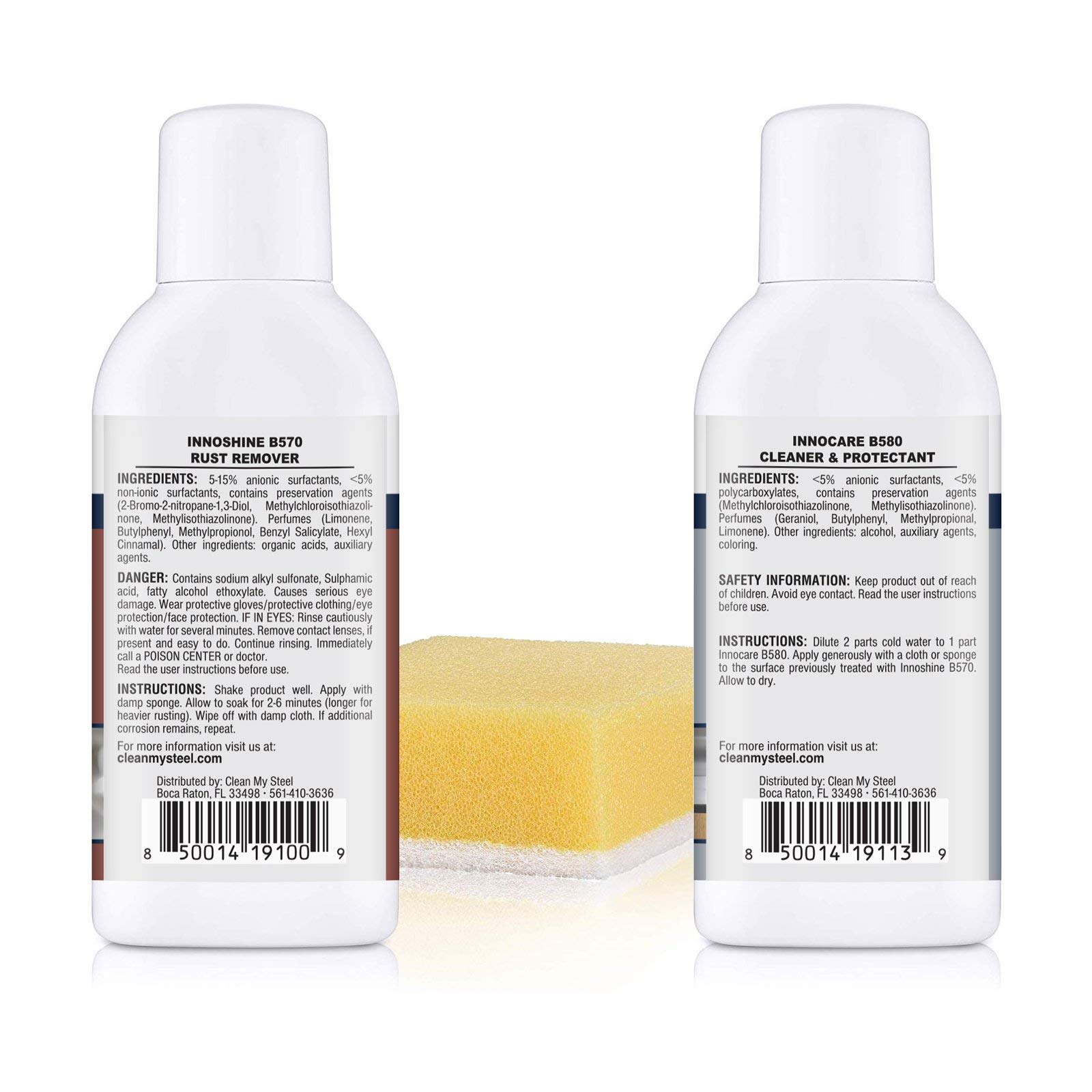 Premium Stainless Steel Rust Remover & Cleaner Kit - NSF Certified Safe for Food Areas | Effective Stainless Steel Pan Cleaner & Appliance Cleaner | Includes Rust Stain Remover, Gloves & Sponge (4 oz) | Perfect for Kitchen, Grill, Outdoor Cookware & Stainless Steel Appliances