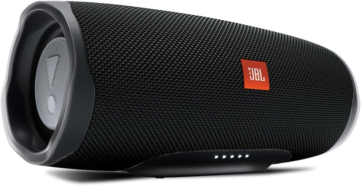 JBL Charge 4 Portable Bluetooth Speaker - Wireless Waterproof Speaker with 20H Playtime, Dual Bass Radiators & IPX7 Rating - Perfect for Outdoor, Beach, Pool Parties & Travel (Certified Refurbished)