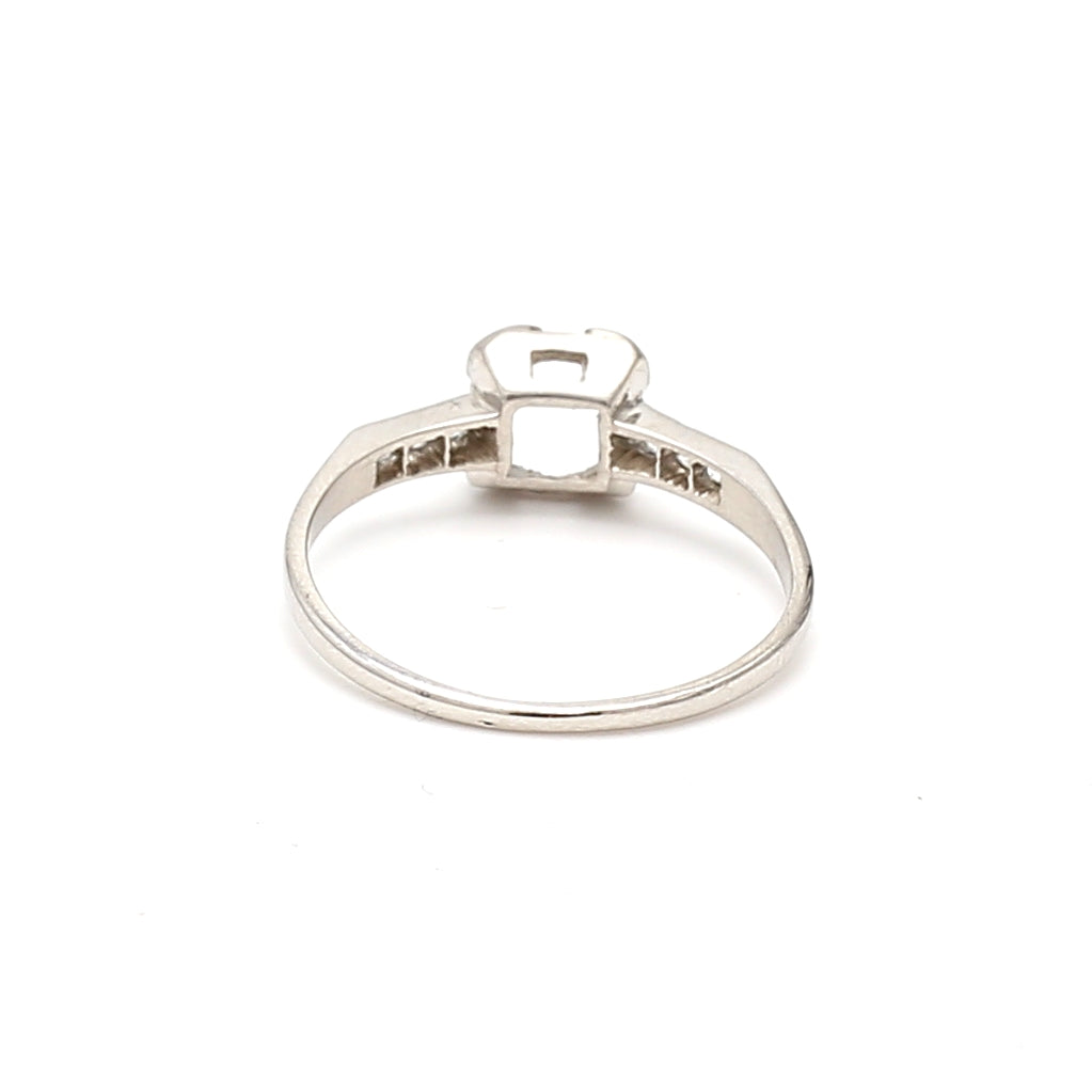 0.06 Carat Round Brilliant G SI1 Diamond Platinum Semi Mount Ring - Elegant Engagement & Wedding Band for Women, Perfect for Proposals, Anniversaries and Special Occasions