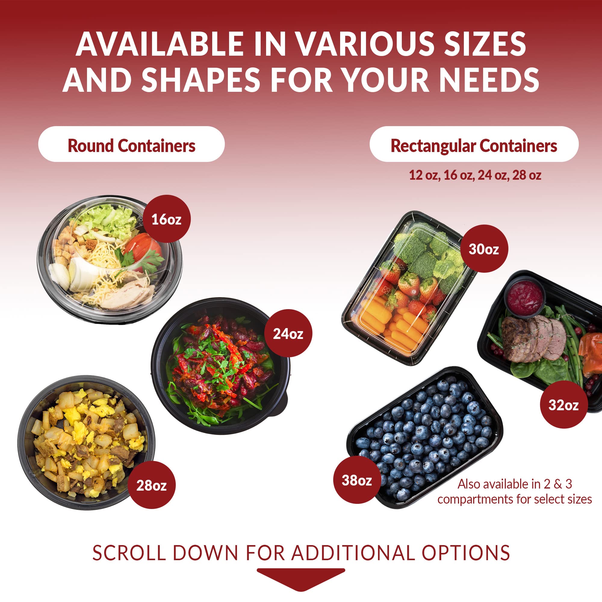 Reliable 24 oz Meal Prep Containers - 50 Pack with Lids | Microwave Safe Food Storage Containers | Reusable Bento Box & Lunch Box for Meal Prepping | Perfect for Office Lunches, Picnics & Food Delivery
