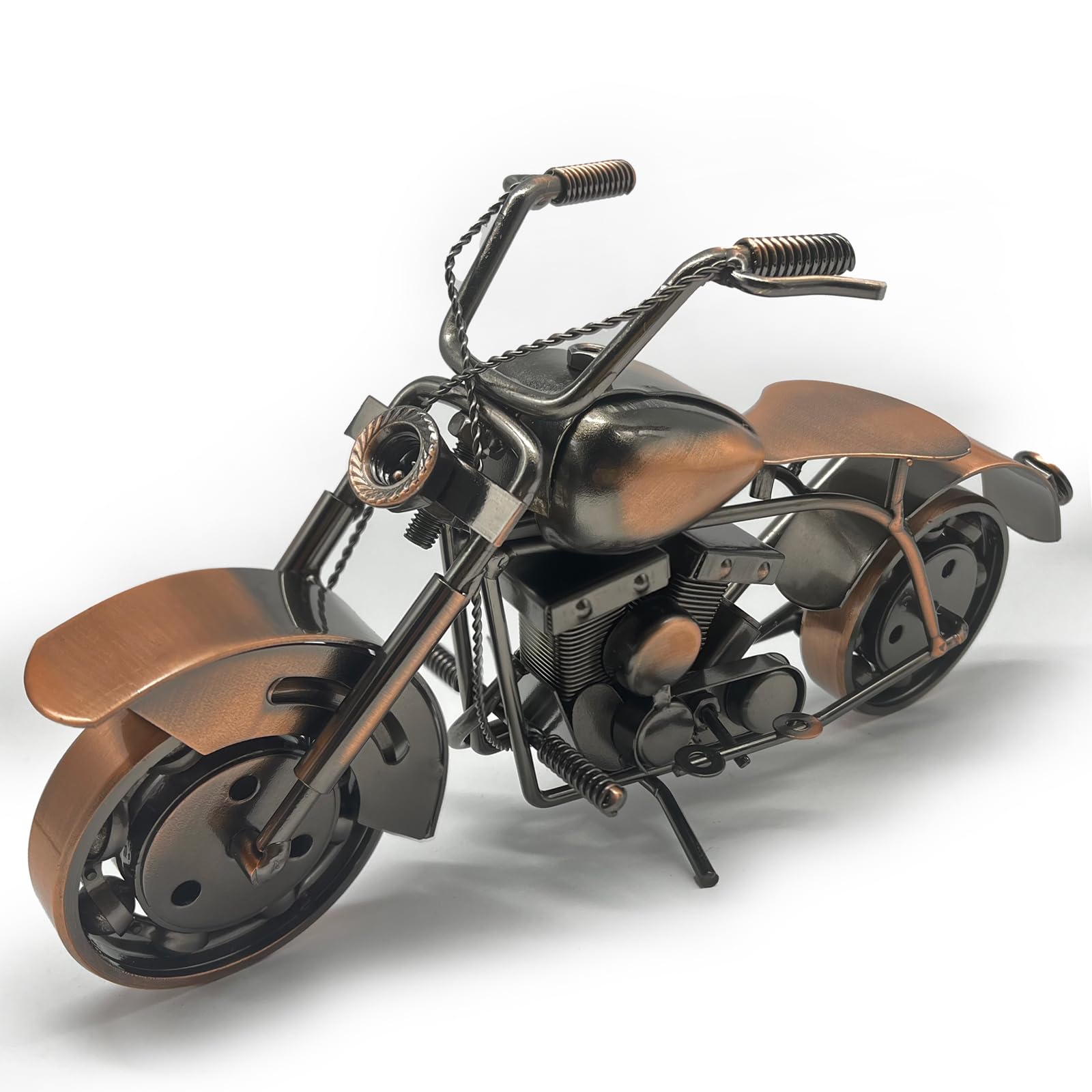 Vintage Metal Motorcycle Decor - Unique Gift for Riders & Dad - Office & Home Decor
