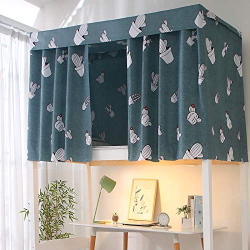 Printed Bed Canopy with Rope & Clasp - Dormitory Bed Curtain for College Single Beds (Fits 4/4.5 inch Bunk Beds) - 1.15m Size, 14 Color Options | Perfect for Privacy & Room Decor in Dorms, Apartments & Kids' Rooms