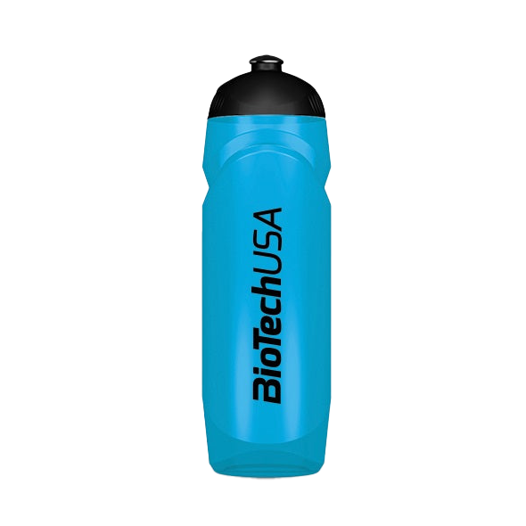 BioTechUSA 750ml Transparent Blue Water Bottle - BPA-Free, Leak-Proof Sports & Gym Accessory for Hydration On The Go, Workout, Hiking & Travel