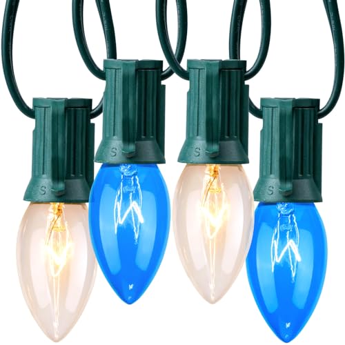 Blue and Clear Bulb Green Wire