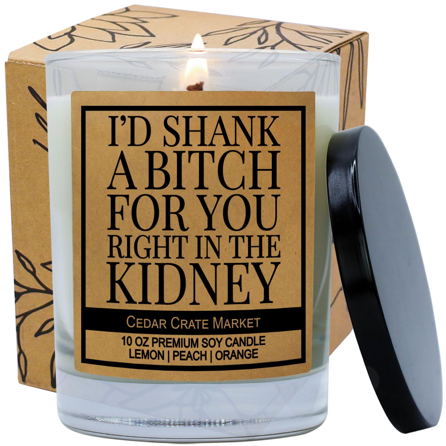 Funny Friend Gifts for Women - 10oz Hand-Poured Soy Candle (USA Made) - Unique Birthday, Christmas & Going Away Presents for Female Friends - Perfect for Home Decor, Relaxation & Friendship Celebrations