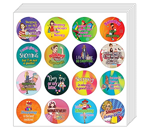 Shopaholic Quotes Stickers (5 Sets Designs)