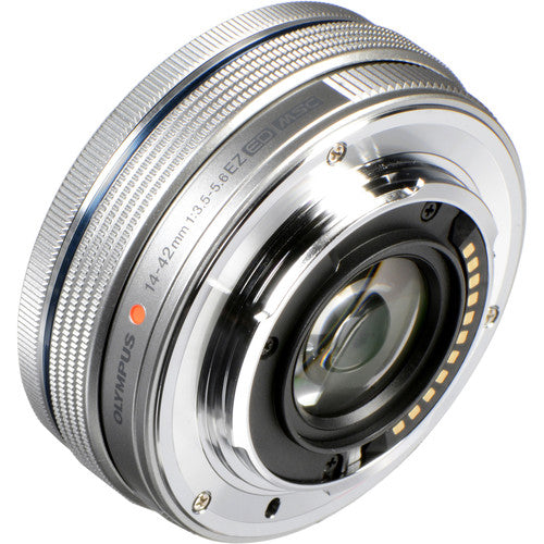 Olympus M.Zuiko Digital ED 14-42mm f/3.5-5.6 EZ Pancake Zoom Lens for Micro Four Thirds Cameras (Silver) - Perfect for Travel, Vlogging & Everyday Photography