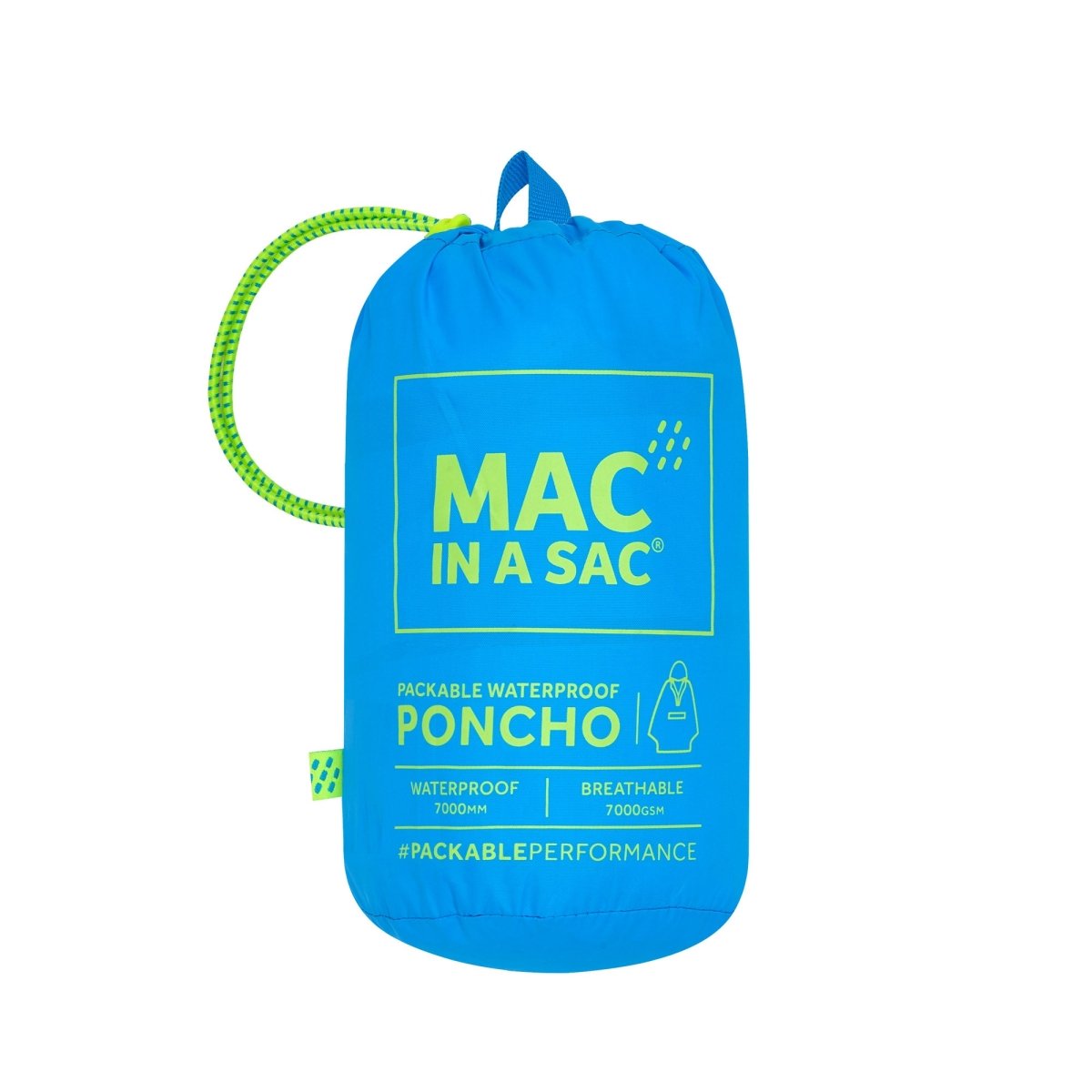 Mac In A Sac Unisex Packable Waterproof Rain Poncho - Lightweight Travel Hooded Raincoat for Hiking, Camping & Outdoor Activities