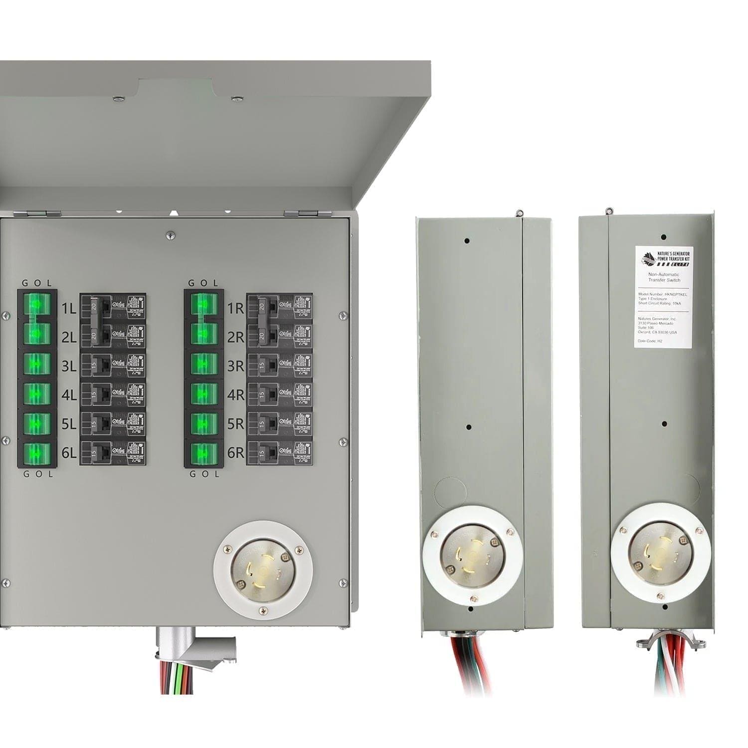 Refurbished Nature's Generator 12 Circuit 120/240V 30A Non-Automatic Power Transfer Switch - Backup Power Solution for Home & RV Emergency Use