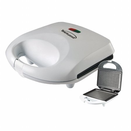 BRENTWOOD TS-245 Non-Stick Panini Press & Sandwich Maker - 2 Slice Electric Grill for Paninis, Quesadillas, Waffles & More - Perfect for Home, Office or Restaurant Use