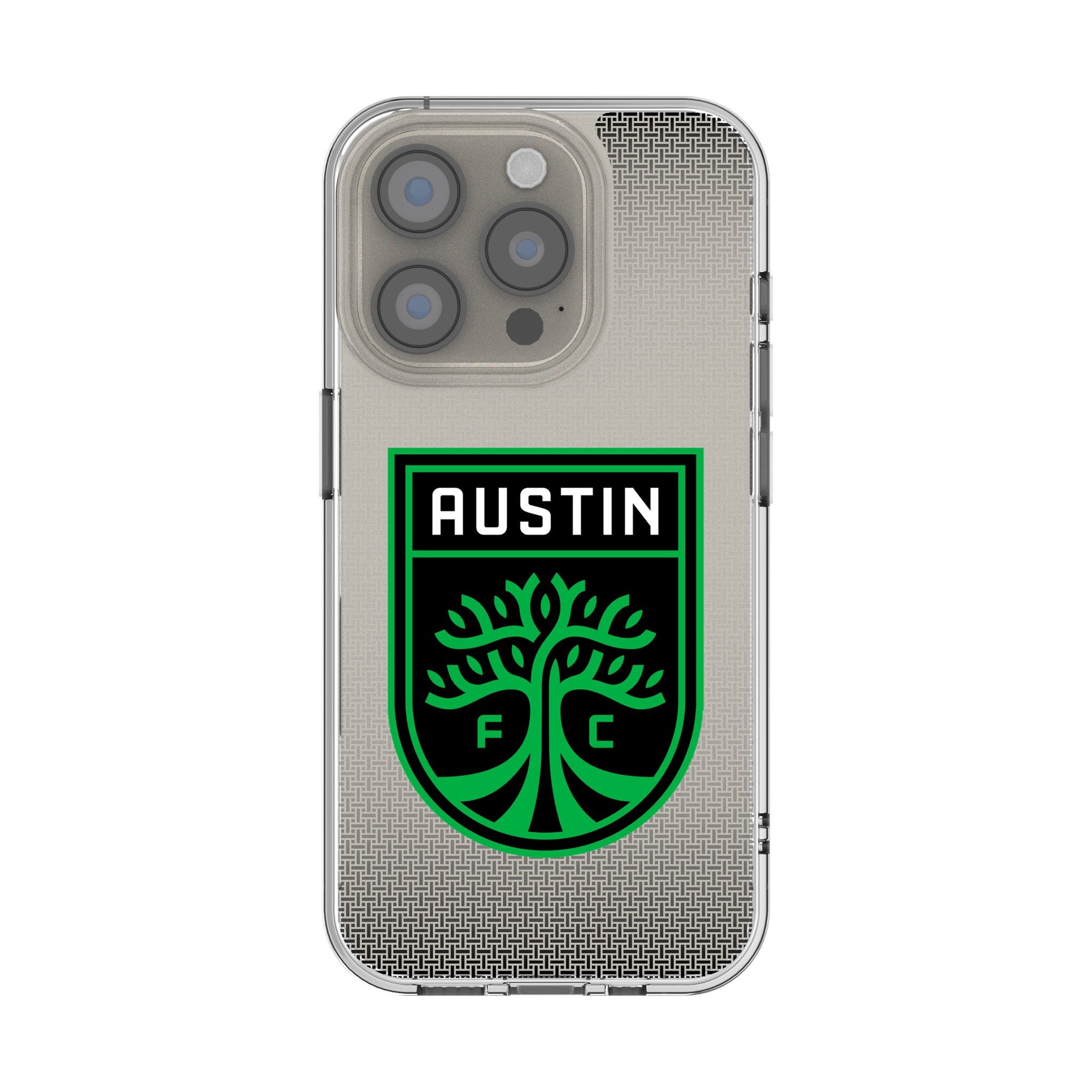 Austin FC Linen Clear Phone Case for Apple iPhone 14/13/12/11 Pro Max - Slim Protective Cover with Team Logo | Perfect for Soccer Fans, Game Days & Everyday Use