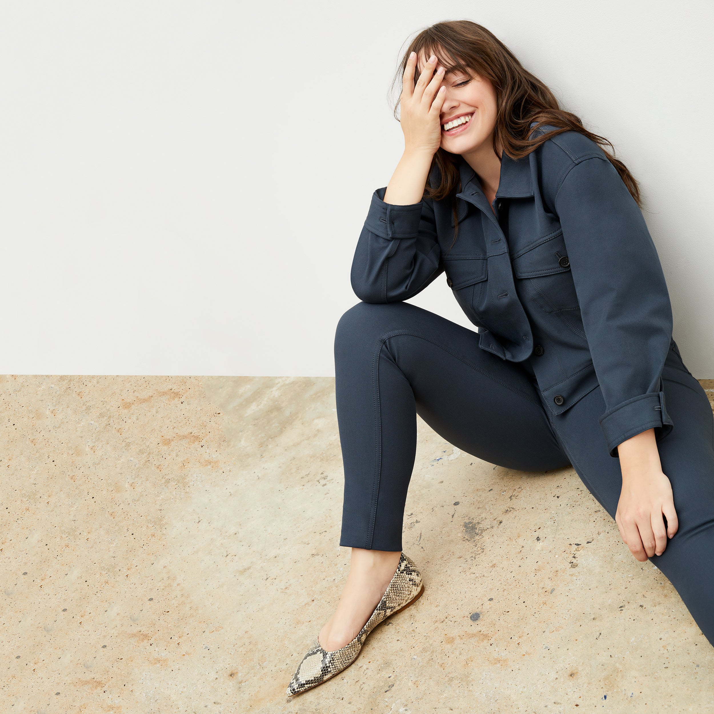 Sammataro Eco-Friendly Jeans - Better Than Denim in Dusty Indigo | Sustainable Fashion for Casual Wear & Everyday Outfits