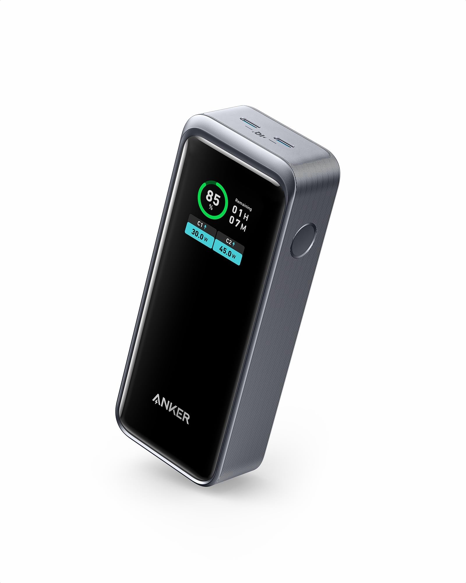 Anker Prime 12,000mAh Power Bank with 130W Fast Charging, Dual USB-C Ports & Smart Digital Display - Portable Charger for iPhone 15/14/13, MacBook, Dell Laptops | Perfect for Travel, Camping & Emergency Backup Power